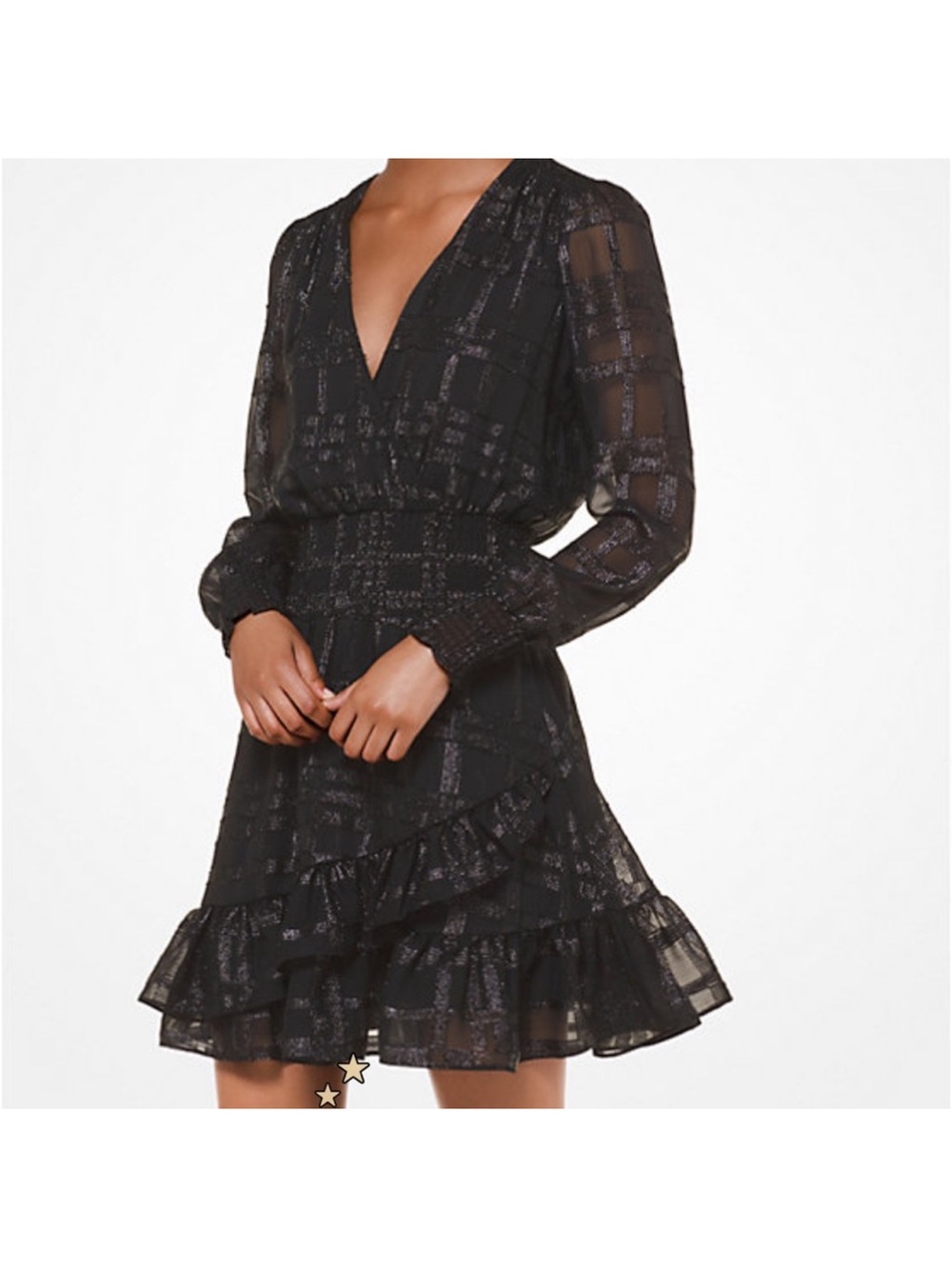 Michael Kors Metallic Clip Jacquard Dress